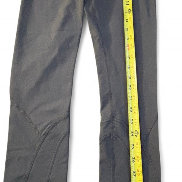 Lululemon Wunder Under Roll Down Crop Leggings Gray Red Colorblock Size 6 - Picture 2 of 5